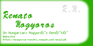 renato mogyoros business card